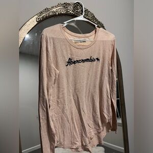 Abercrombie, large, logo embroidered shirt